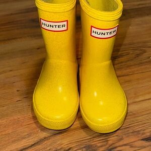 Hunter Kids Yellow Rain Boots